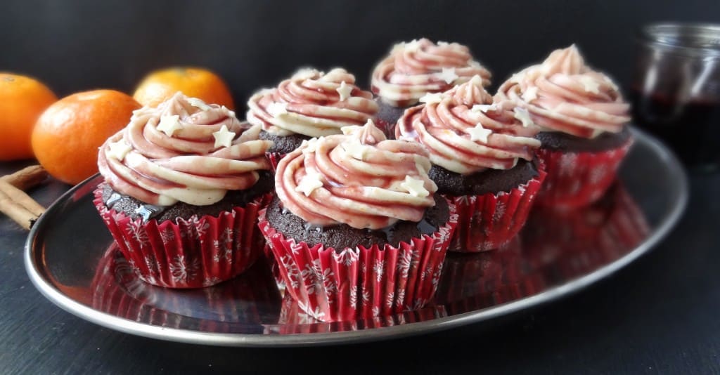 mulled wine chocolate cupcakes