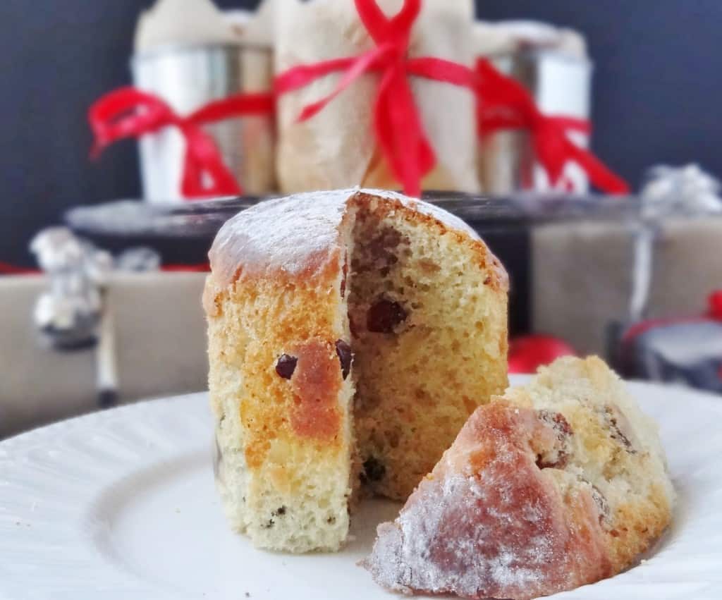 mini cranberry and ginger panettone