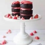 mini chocolate raspberry cakes