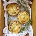 caramelised red onion goats cheese tarts
