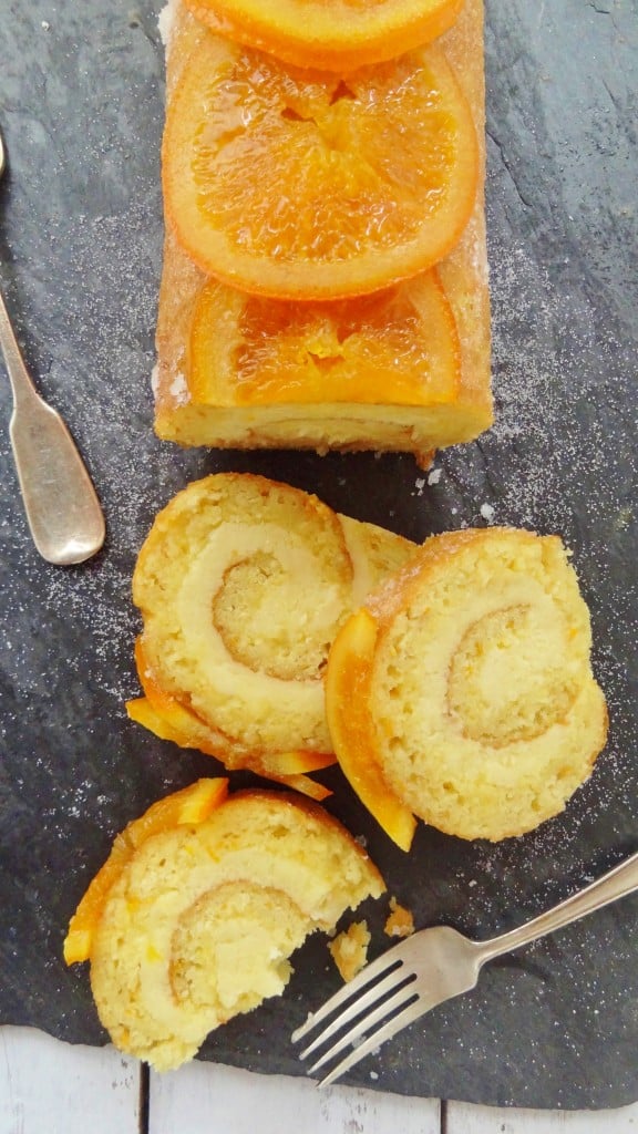 orange and almond jelly roll
