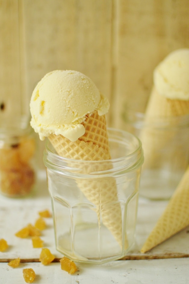 Fresh ginger & honey ice cream - Domestic Gothess