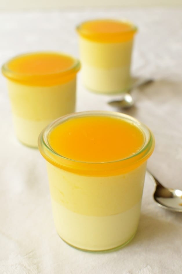 coconut, mango and passion fruit mousse verrines - Domestic Gothess