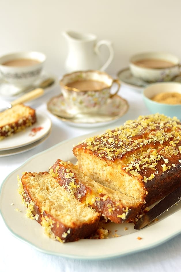 Lemon & ginger drizzle loaf cake - Domestic Gothess