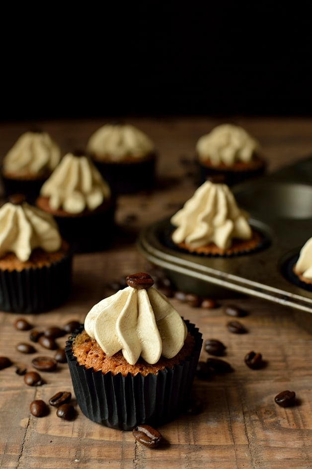 Espresso martini cupcakes, a grown up treat based on the popular cocktail