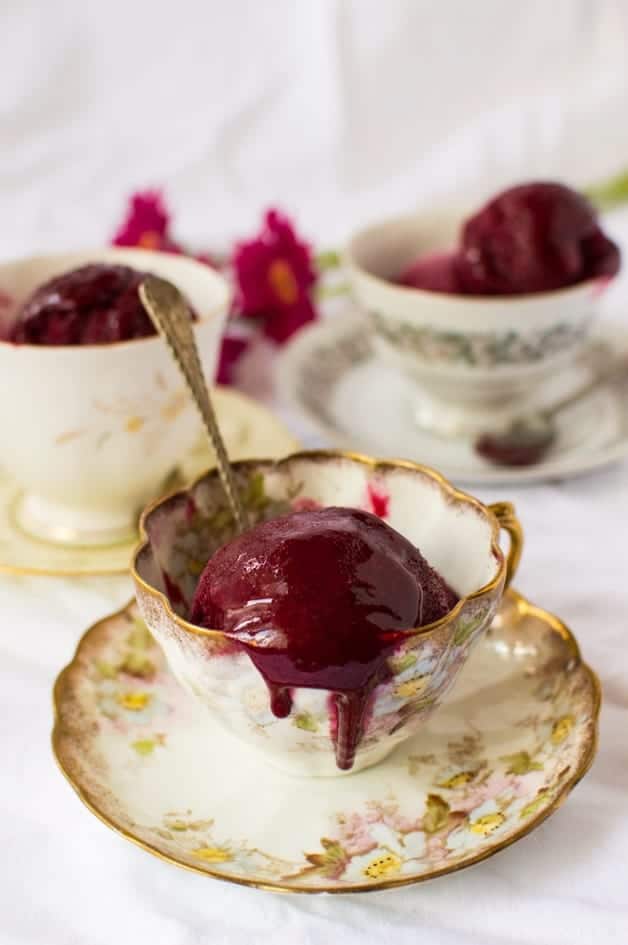 Damson and gin sorbet - Domestic Gothess