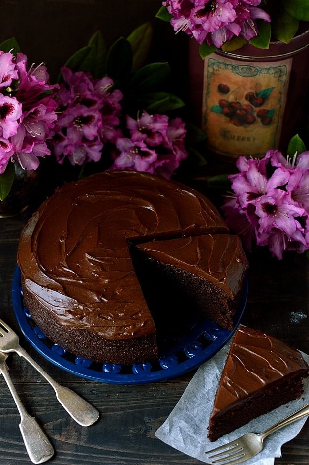 Chocolate stout cake with stout ganache