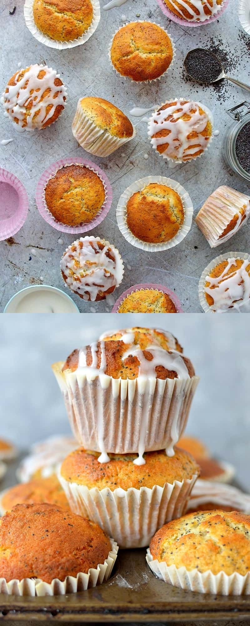 Lemon poppy seed muffins - easy to make and great for breakfast or lunchboxes.