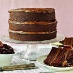 The best chocolate layer cake - three layers of moist chocolate cake filled with smooth chocolate ganache, perfect for any celebration!