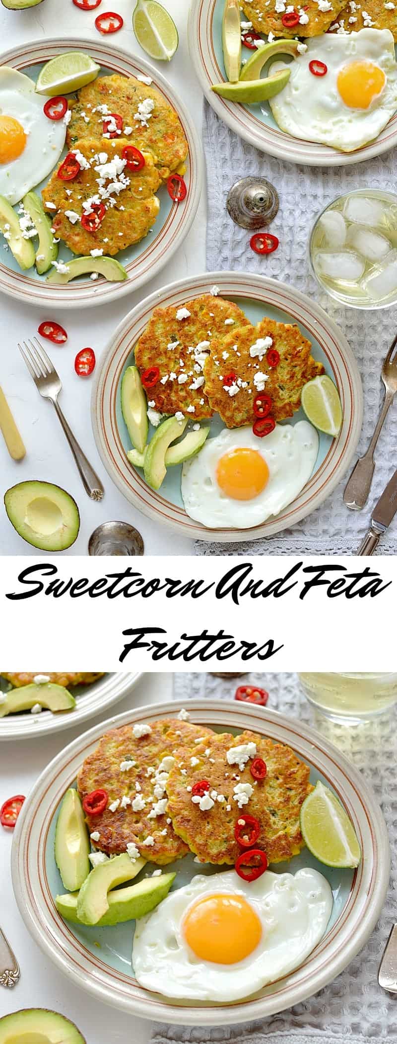 Sweetcorn and feta fritters - a quick and easy meal that everyone will love!