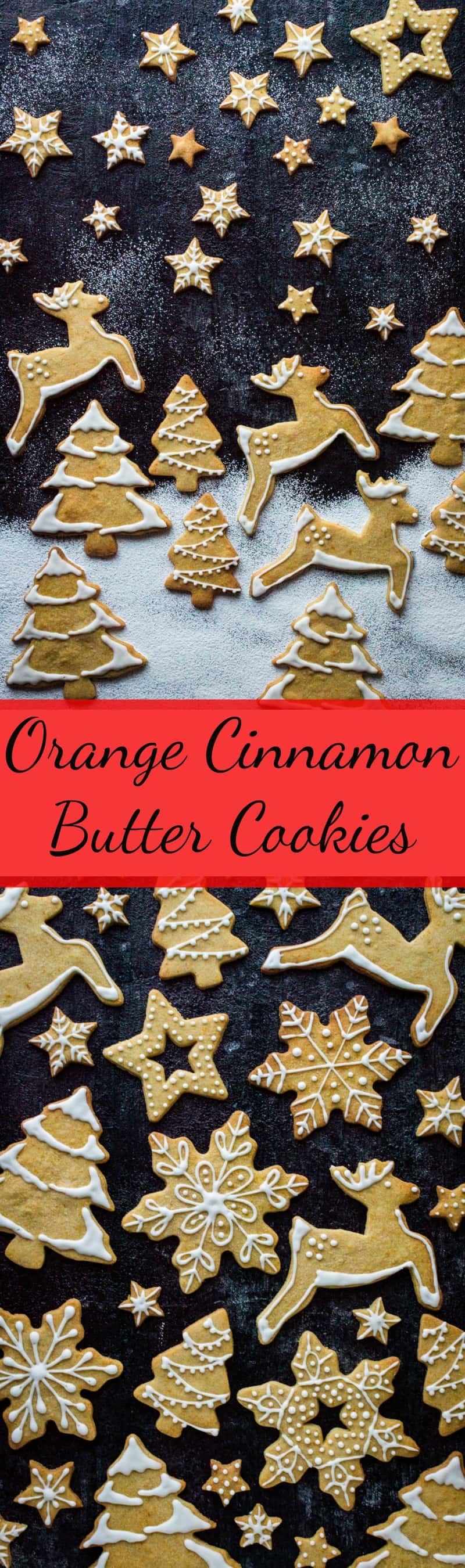 Orange cinnamon butter biscuits - crisp, buttery festive cookies that make great cut-outs for decorating and Christmas. #Christmas #baking #cookies