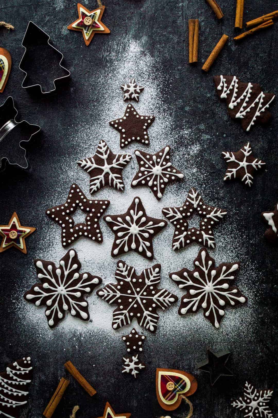 Chocolate gingerbread biscuits - a chocolatey twist on classic gingerbread biscuits; they make great cut-outs for Christmas!