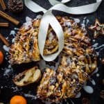 mincemeat, marzipan and apple bread wreath - an impressive braided bread centrepiece full of Christmas flavour!