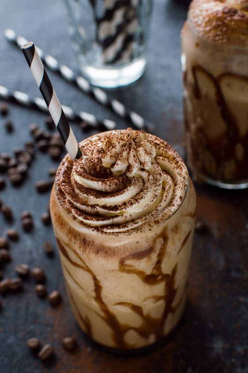 Boozy coffee milkshakes - get your caffeine, sugar and alcohol fixes all in one with this indulgent grown-up treat!