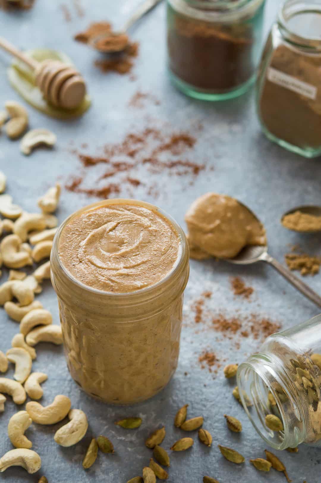 Chai spiced cashew nut butter - smooth, creamy and addictive!