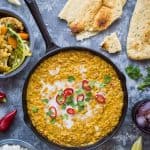 Red lentil dhal with roasted cauliflower & butternut squash – an easy, healthy, delicious vegan meal that is good all year round! #vegan #healthy #plantbased