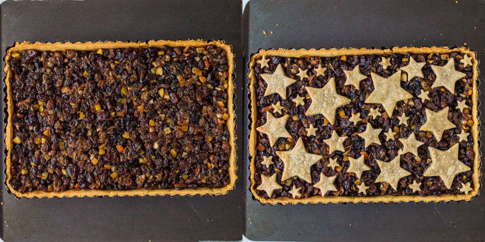 starry mince pie tart step 6 - baking the tart