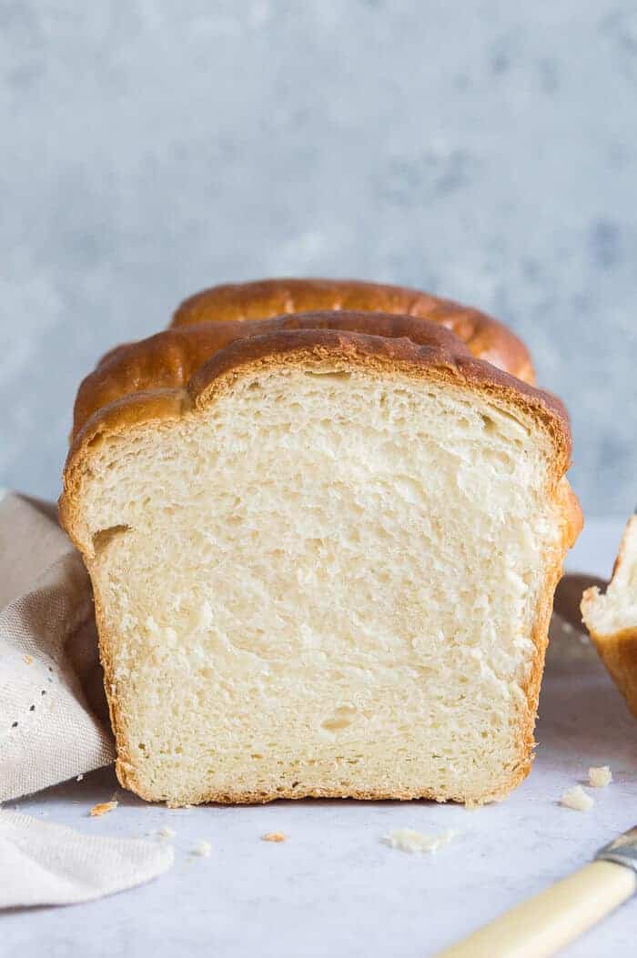 A sliced loaf of milk bread
