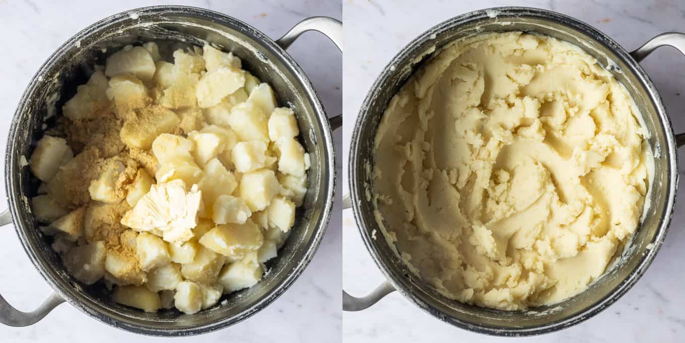 step 2 - making the mashed potato topping