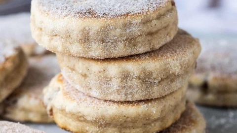 A stack of vegan Welsh cakes
