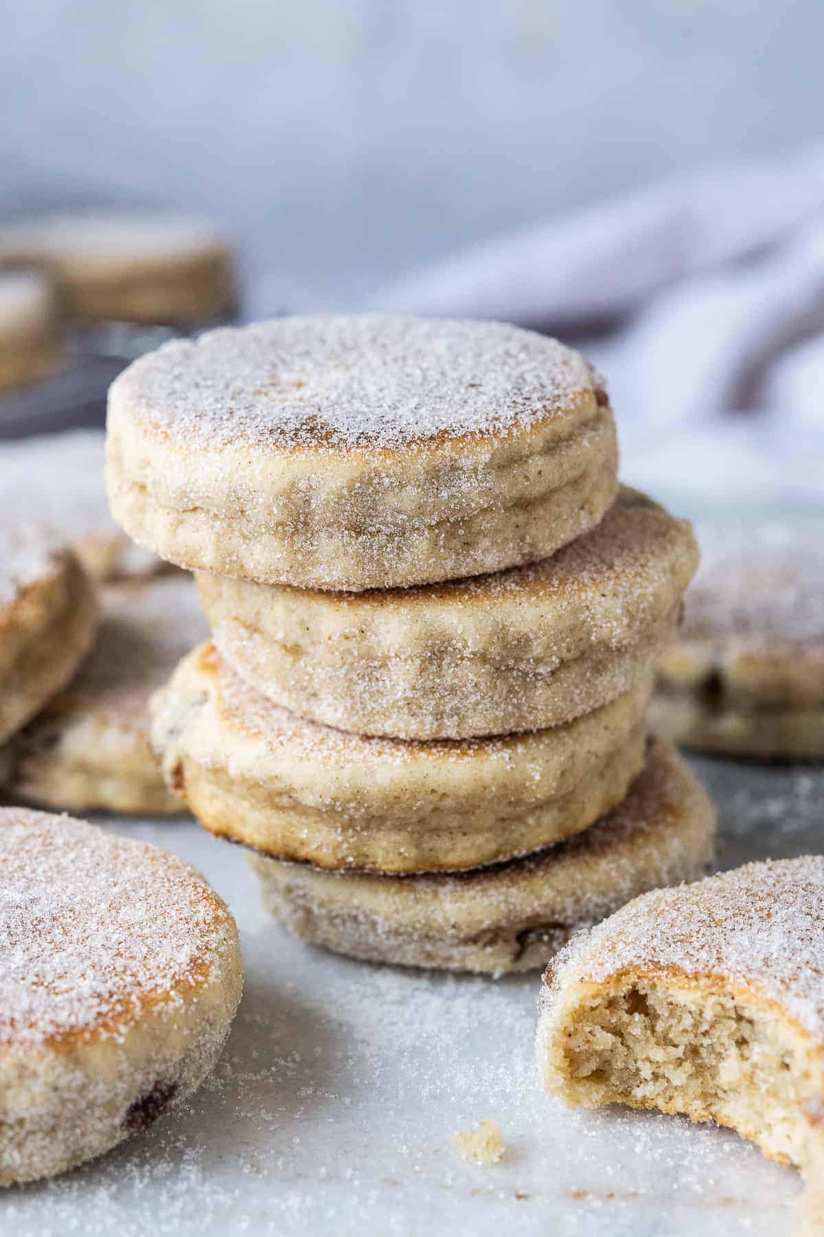 A stack of vegan Welsh cakes