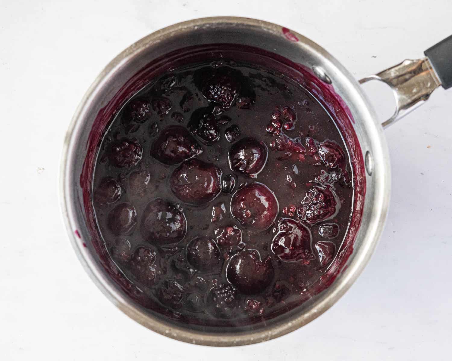 Step 3, the cooked berry compote.