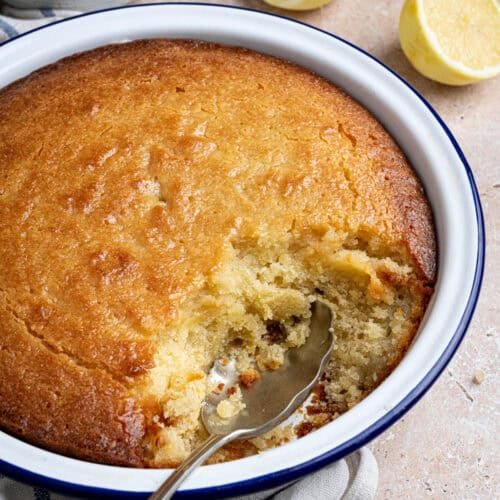 Lemon Elderflower Almond Pudding (Vegan) - Domestic Gothess