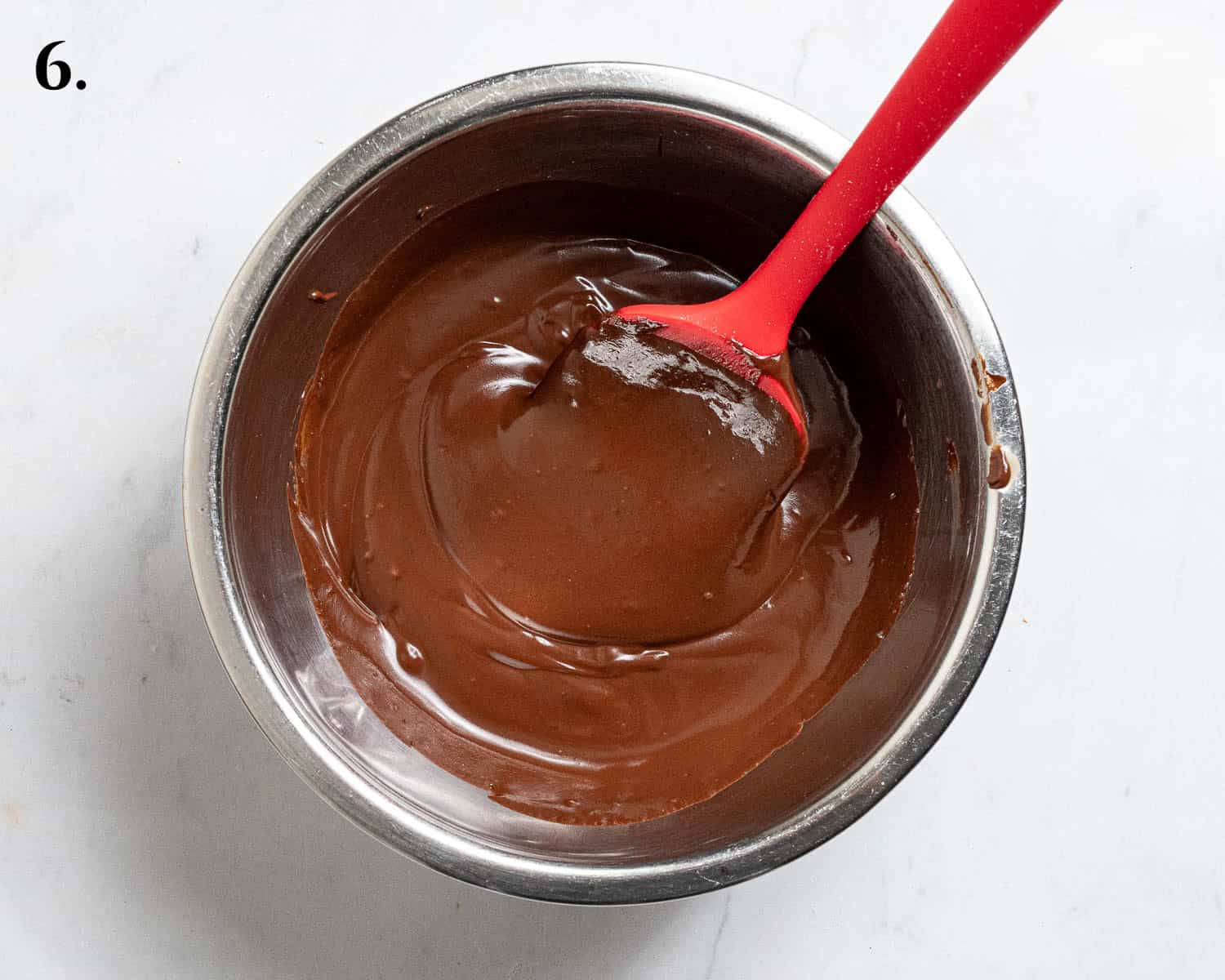 Step 6, the ganache in a bowl.