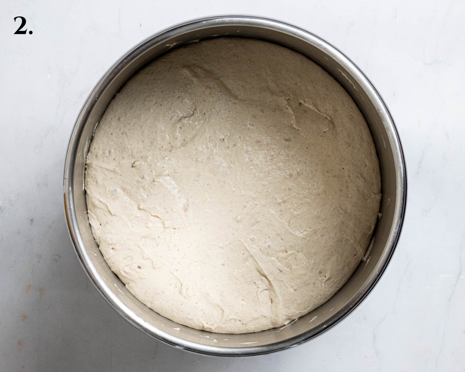Step 2, the first dough after rising.