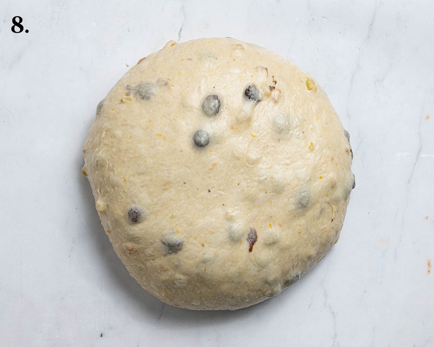 Step 8, the dough shaped into a ball.