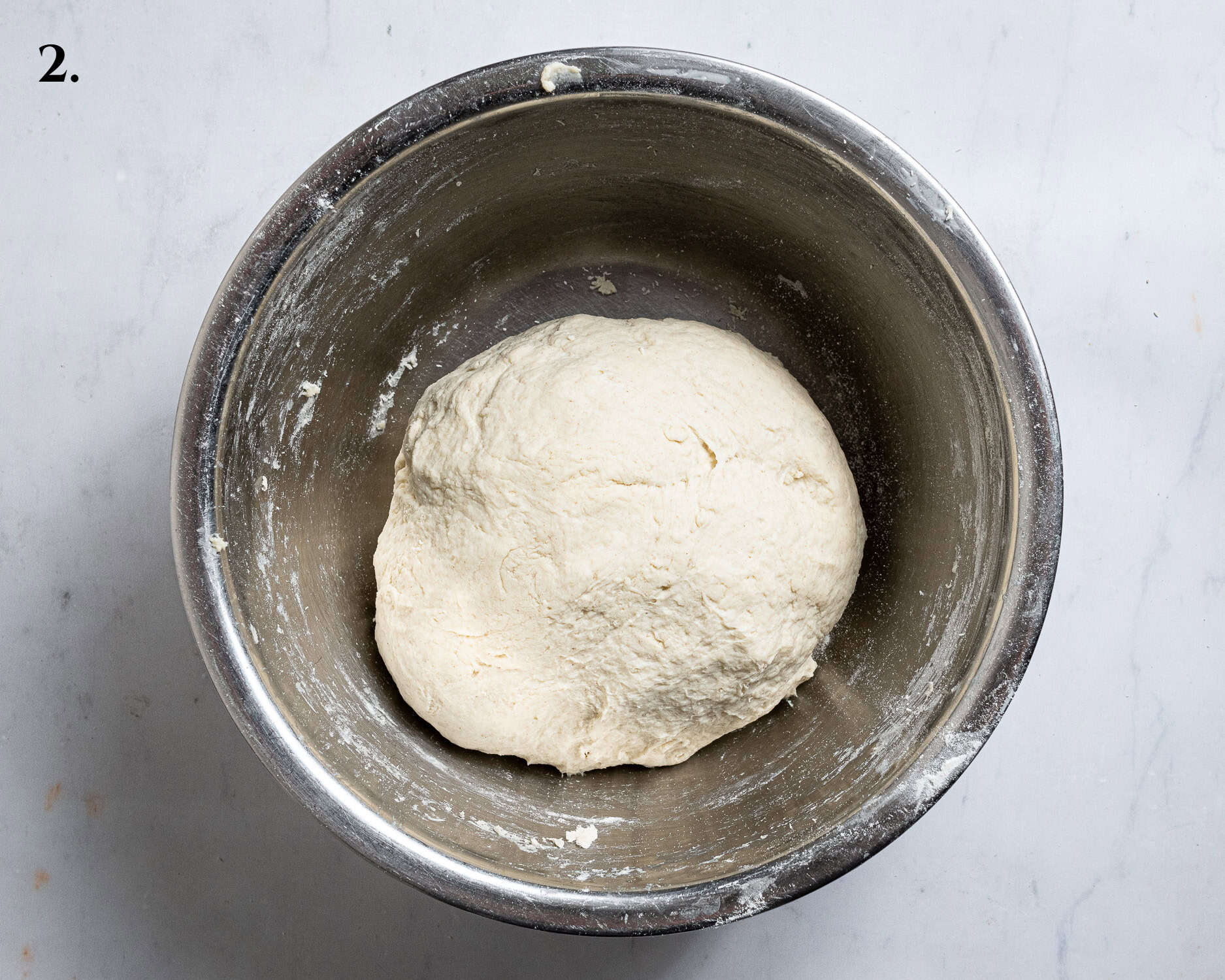 Step 2, the kneaded dough.