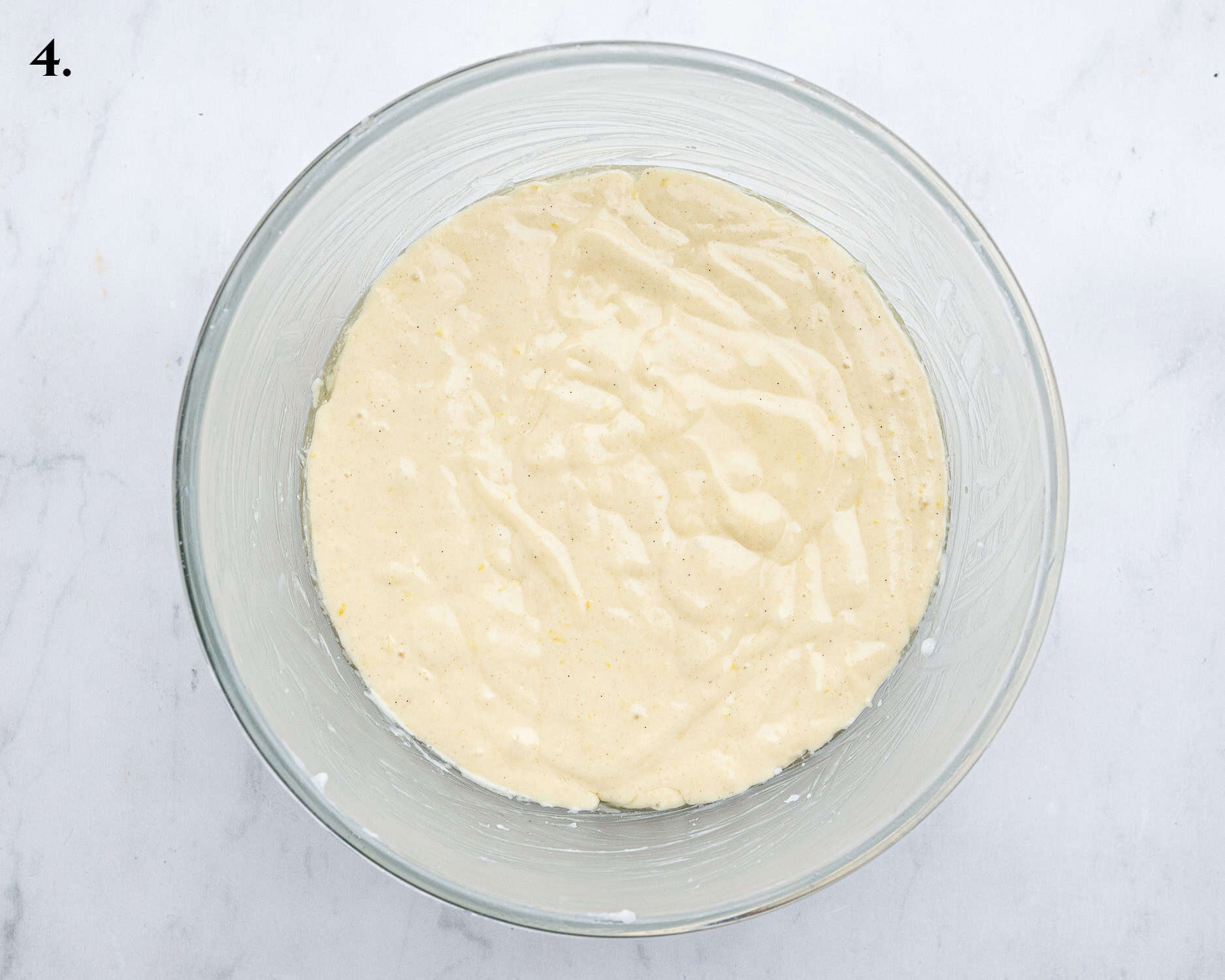 Step 4, the pudding before cooking.