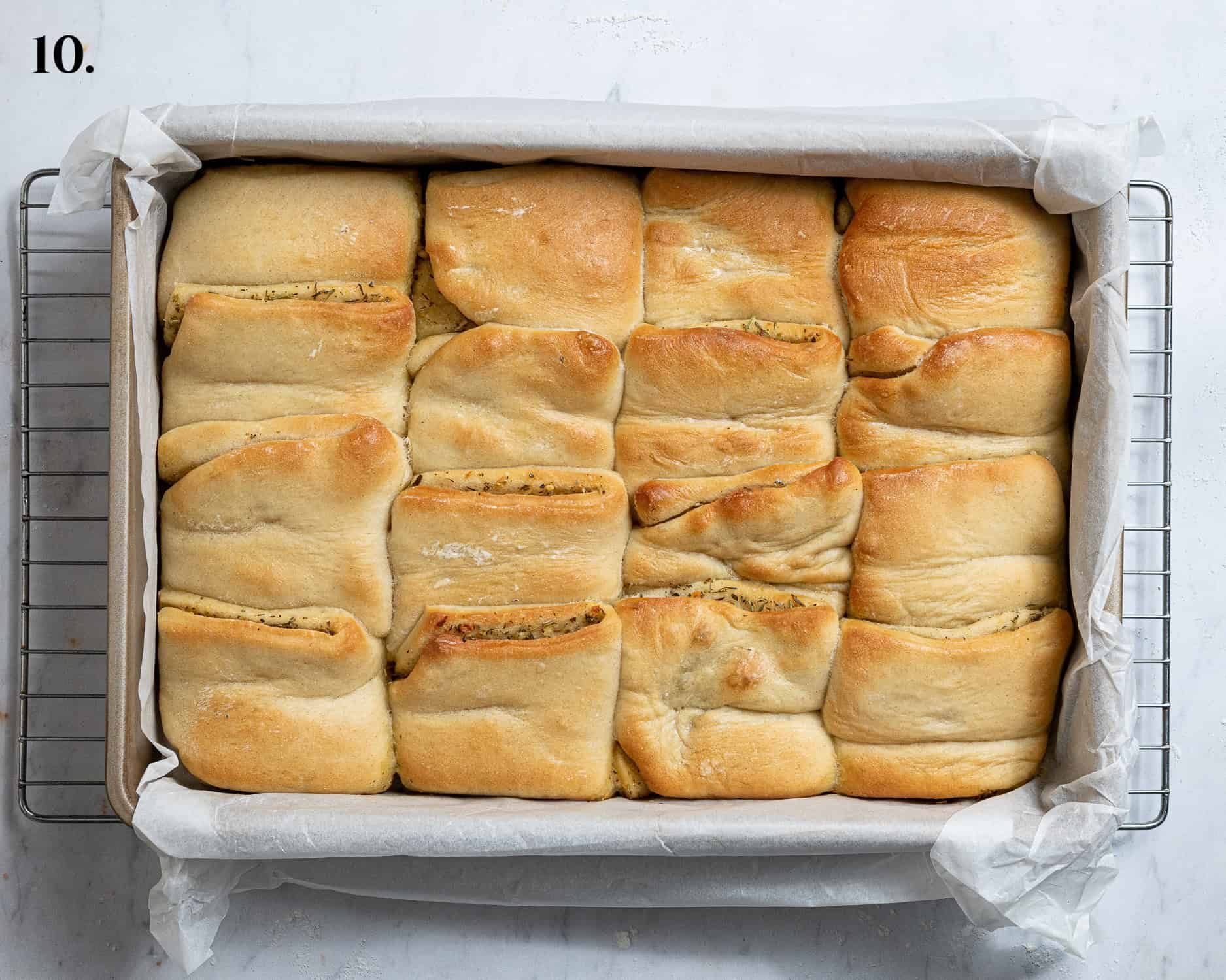 Step 10, the baked rolls.