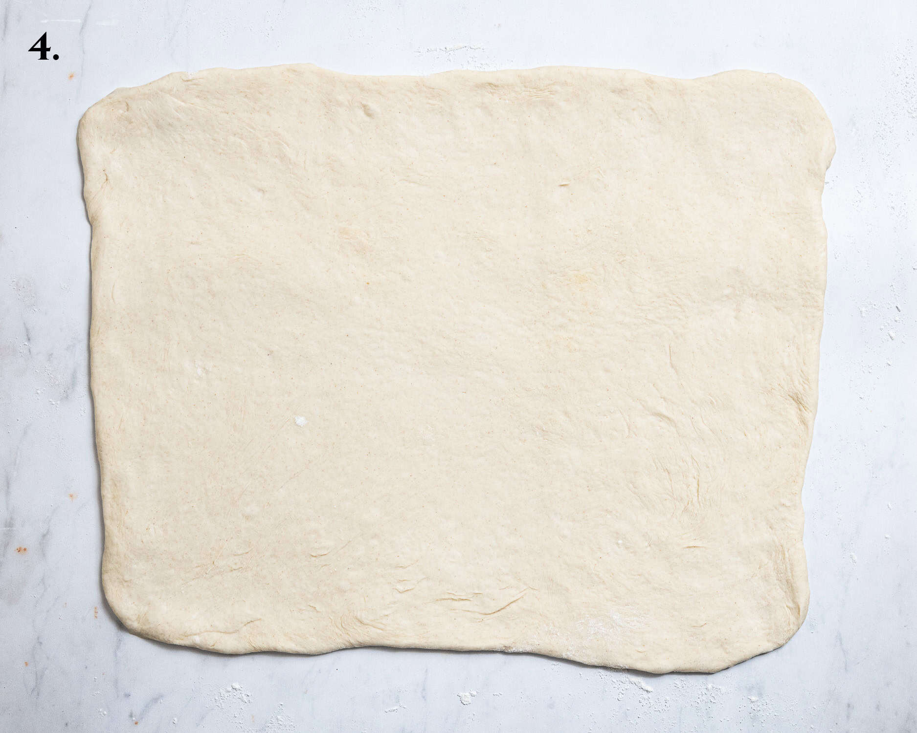 Step 4, the rolled out dough.