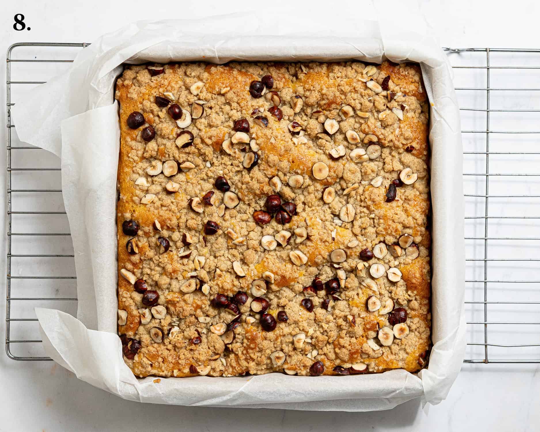 Step 8, the baked cake.