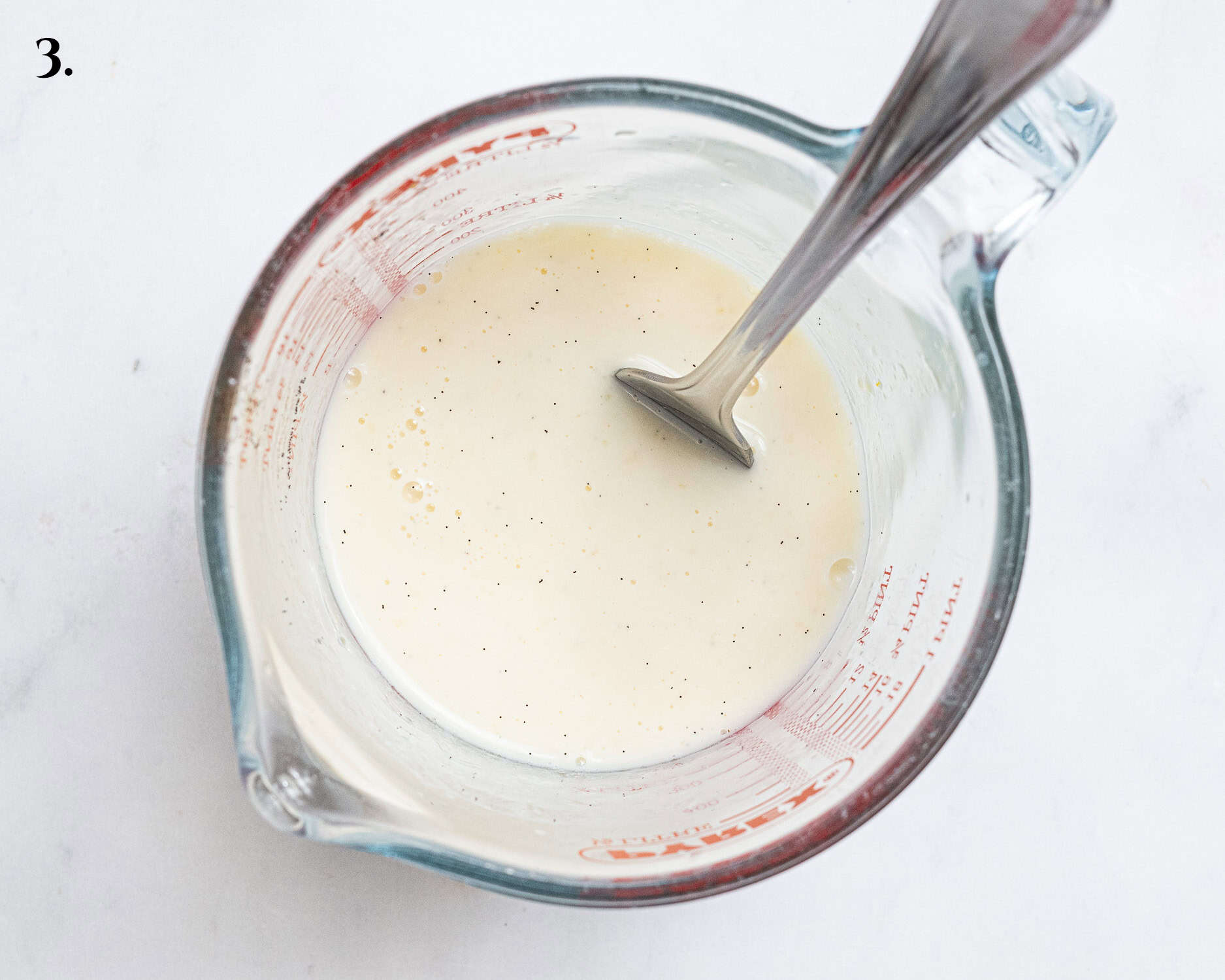 Step 3, the wet ingredients in a jug.