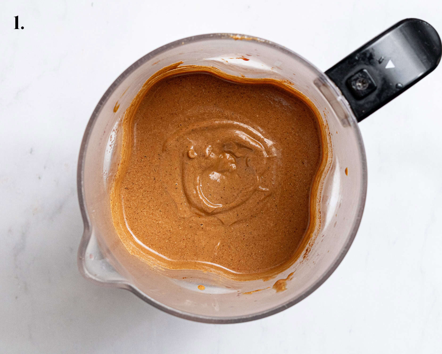 Step 1, the blended wet ingredients.
