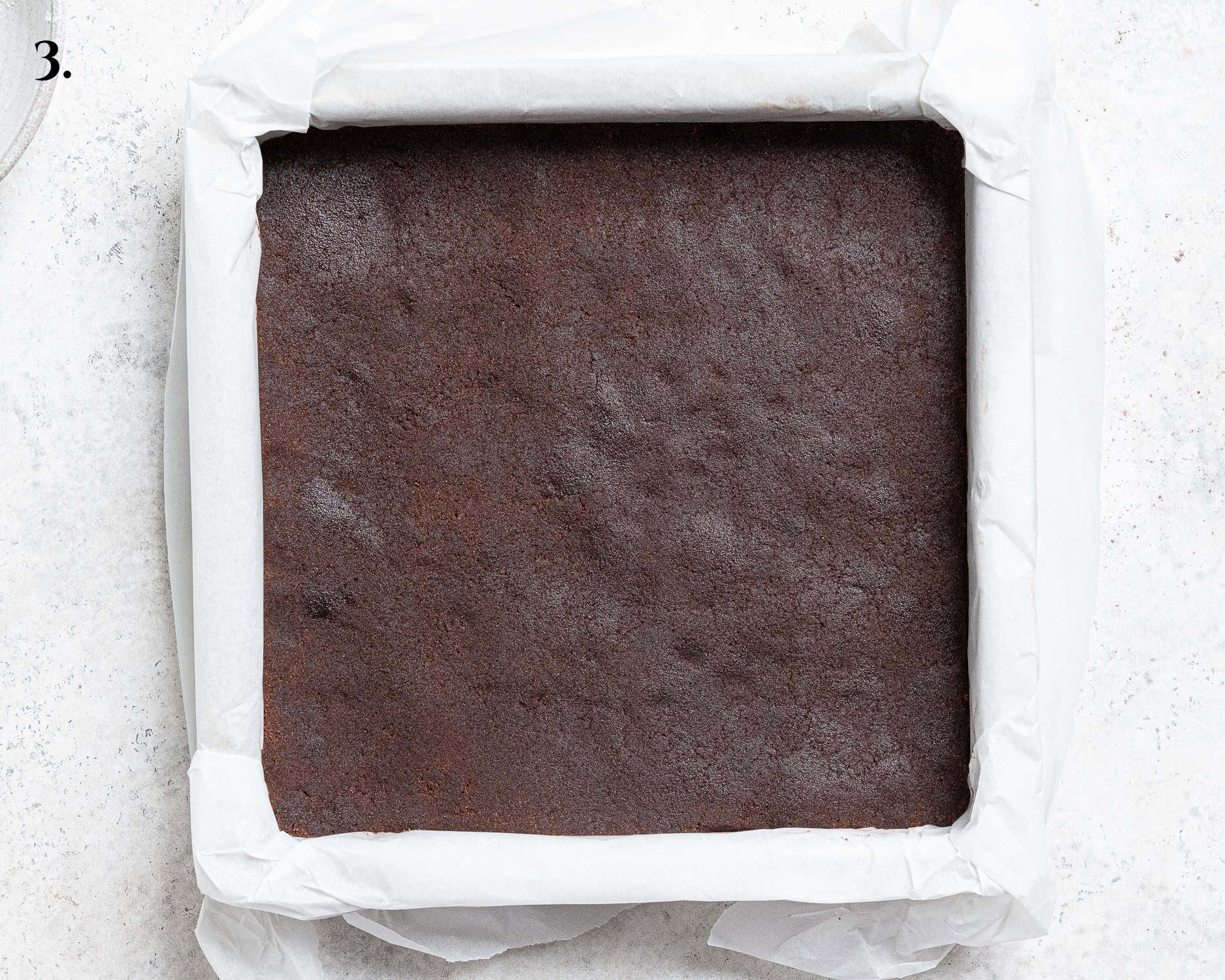 Step 3, the mixture packed into the tin.