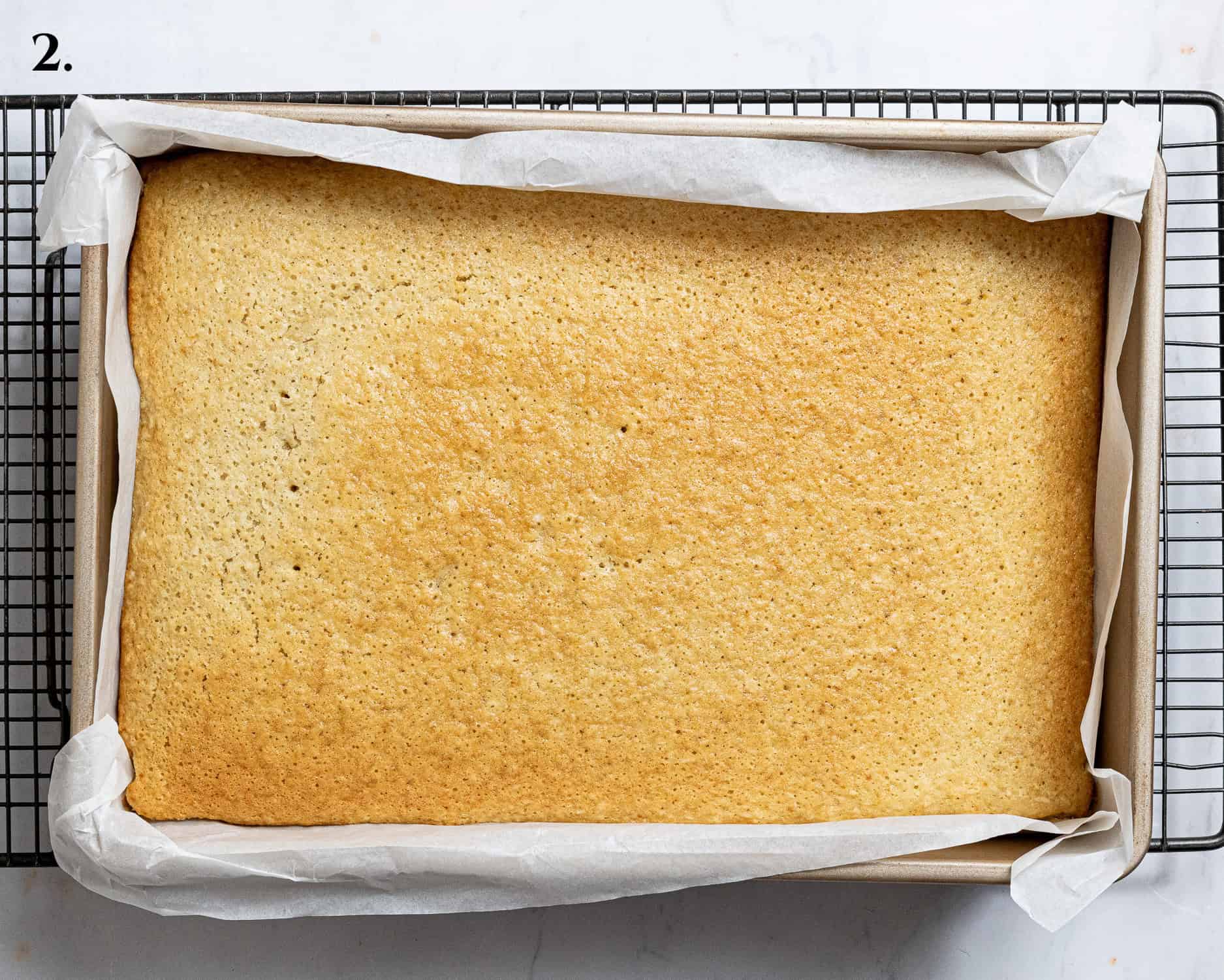 Step 2, the baked cake.