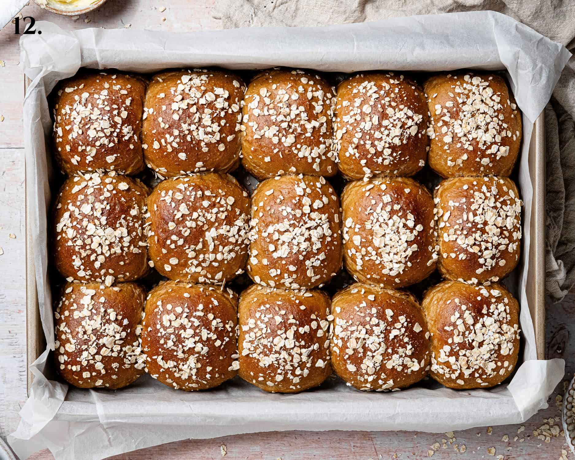 Step 12, the baked rolls.