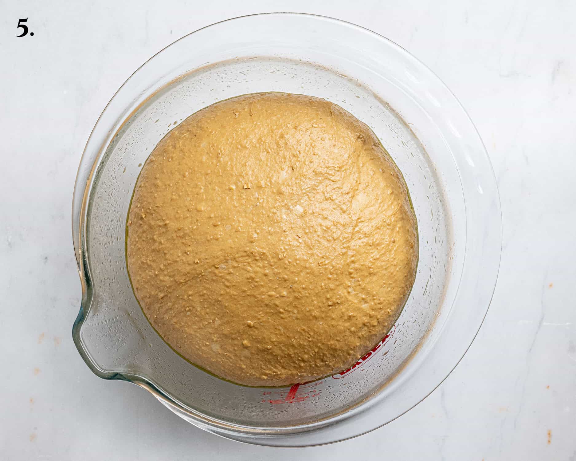 Step 5, the risen dough in a bowl.