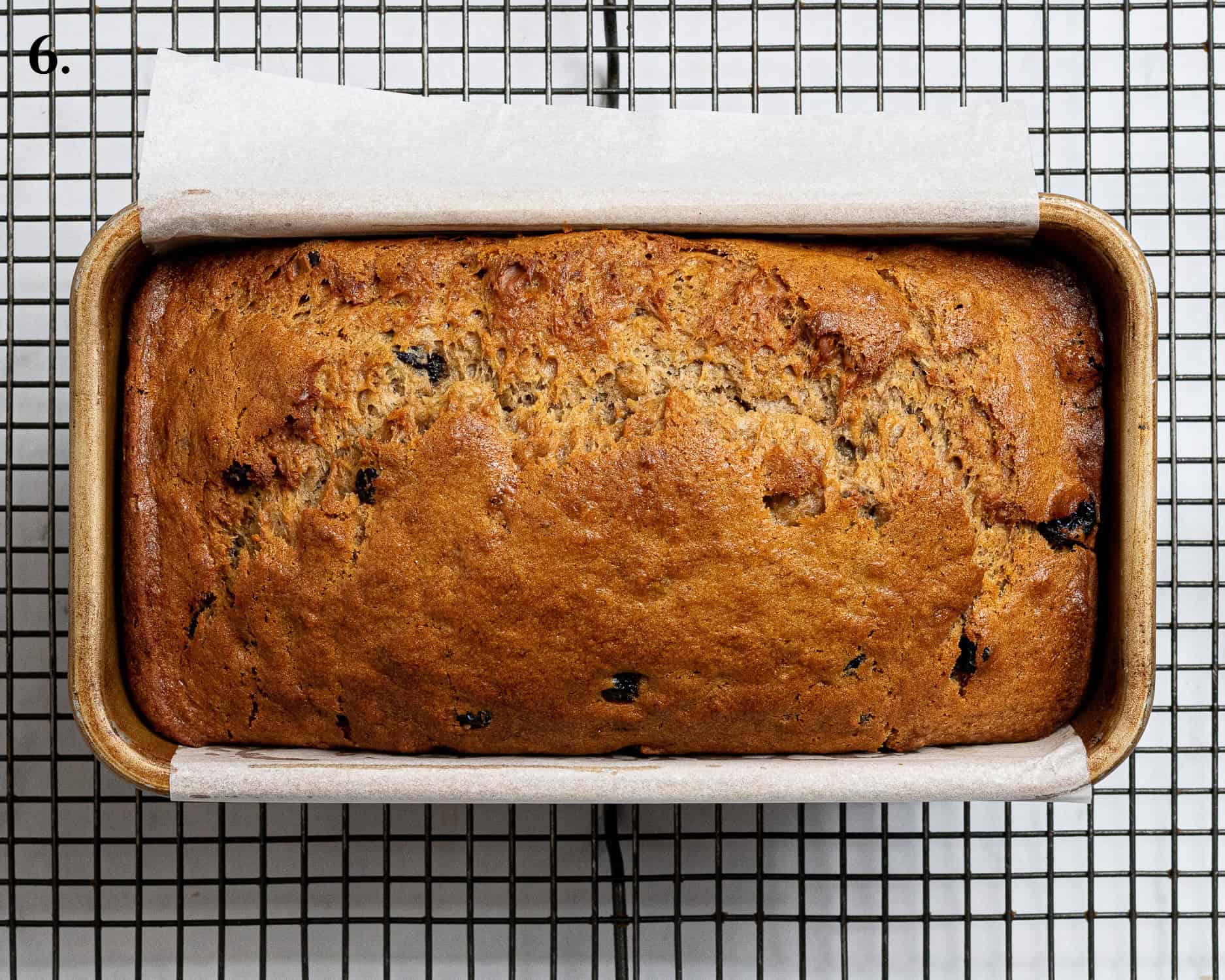 Step 6, the baked banana bread.