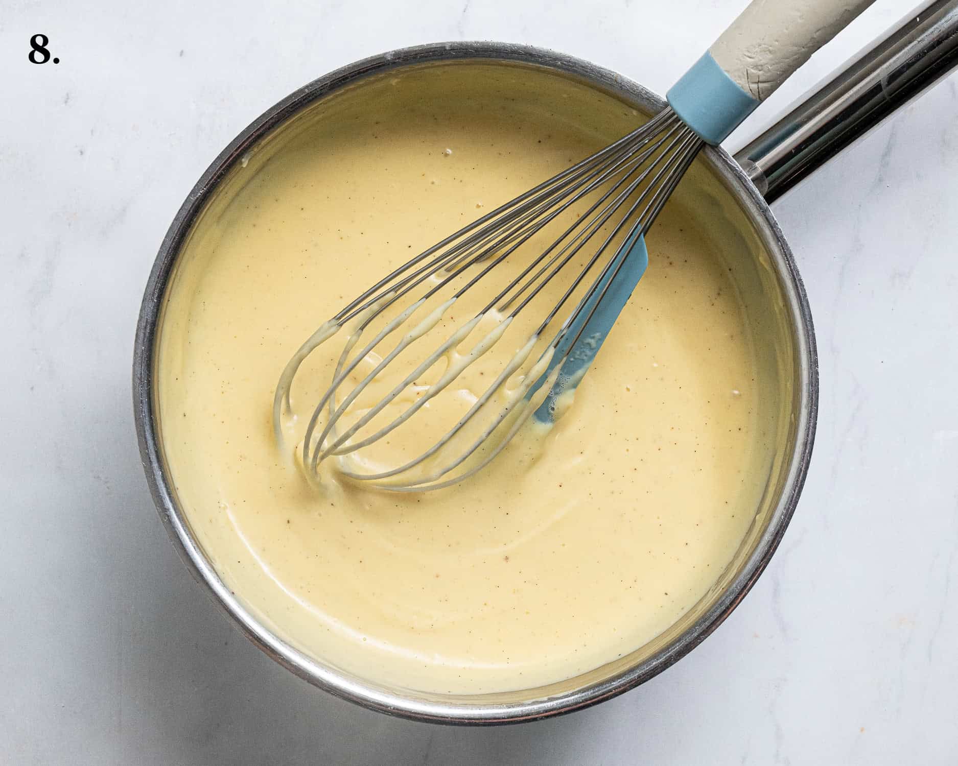 Step 8, the cooked custard.