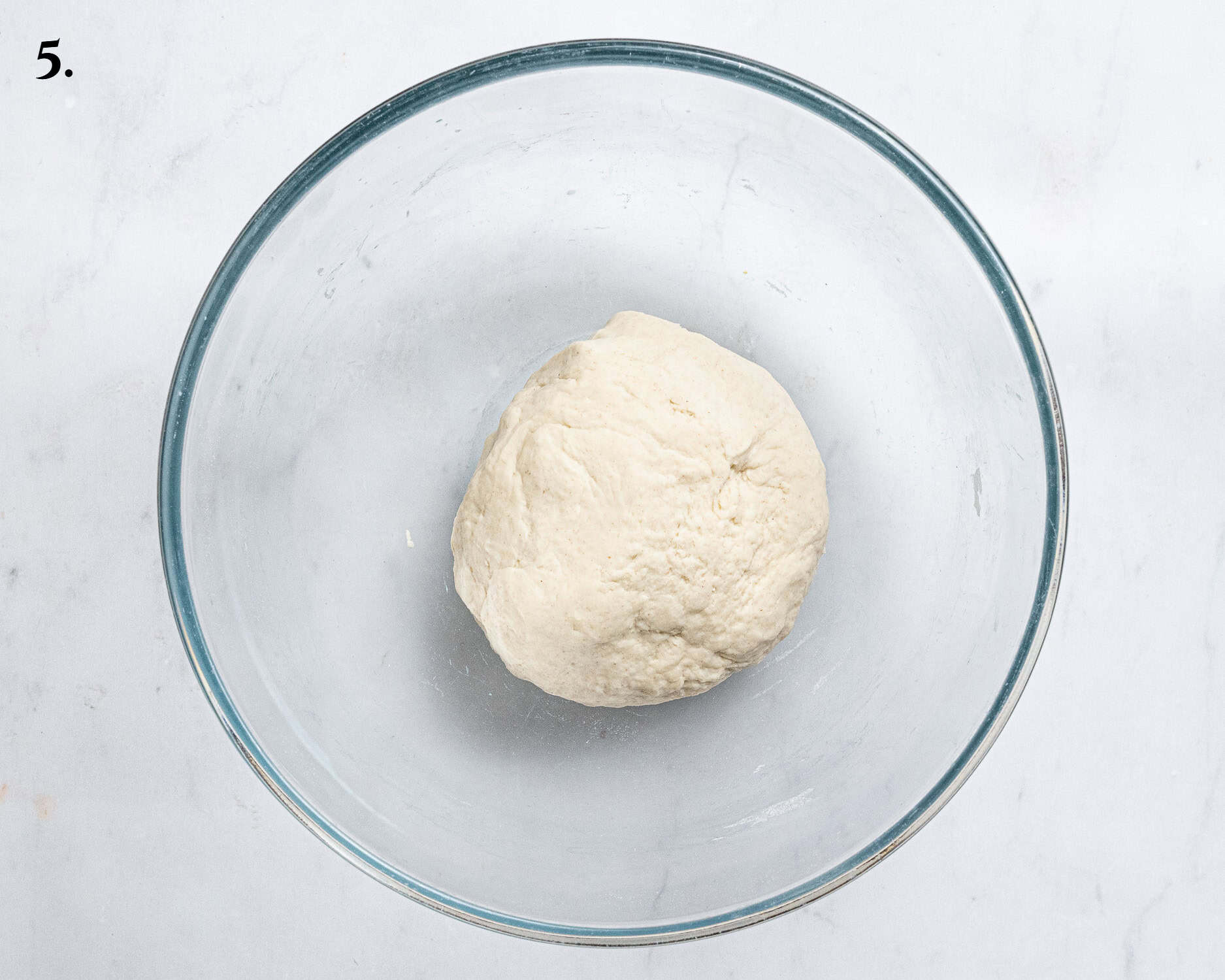 Step 5, the pastry dough in a bowl.