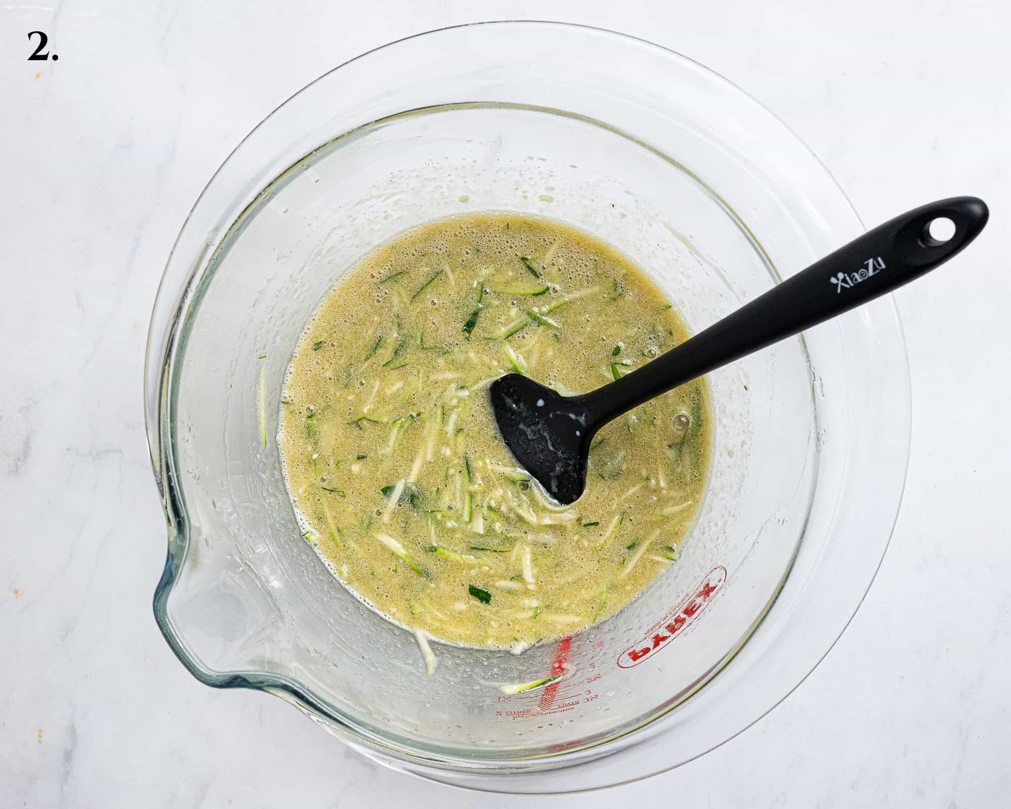 Step 2, the wet ingredients in a bowl.