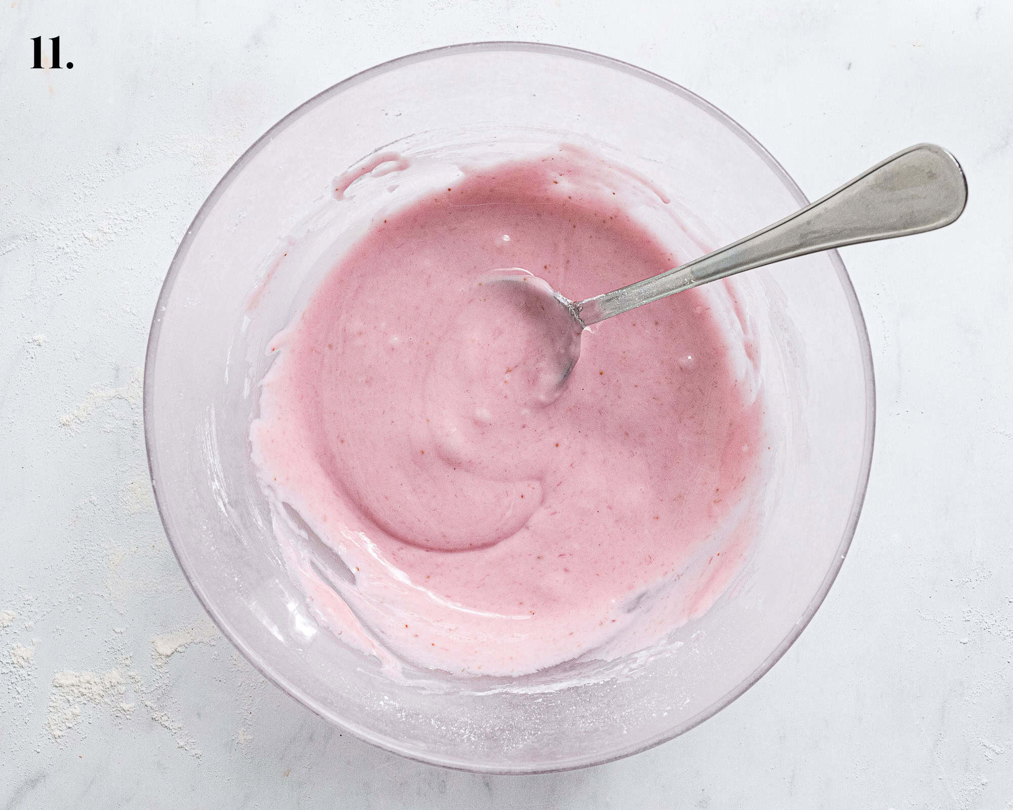 Step 11, the icing in a bowl.