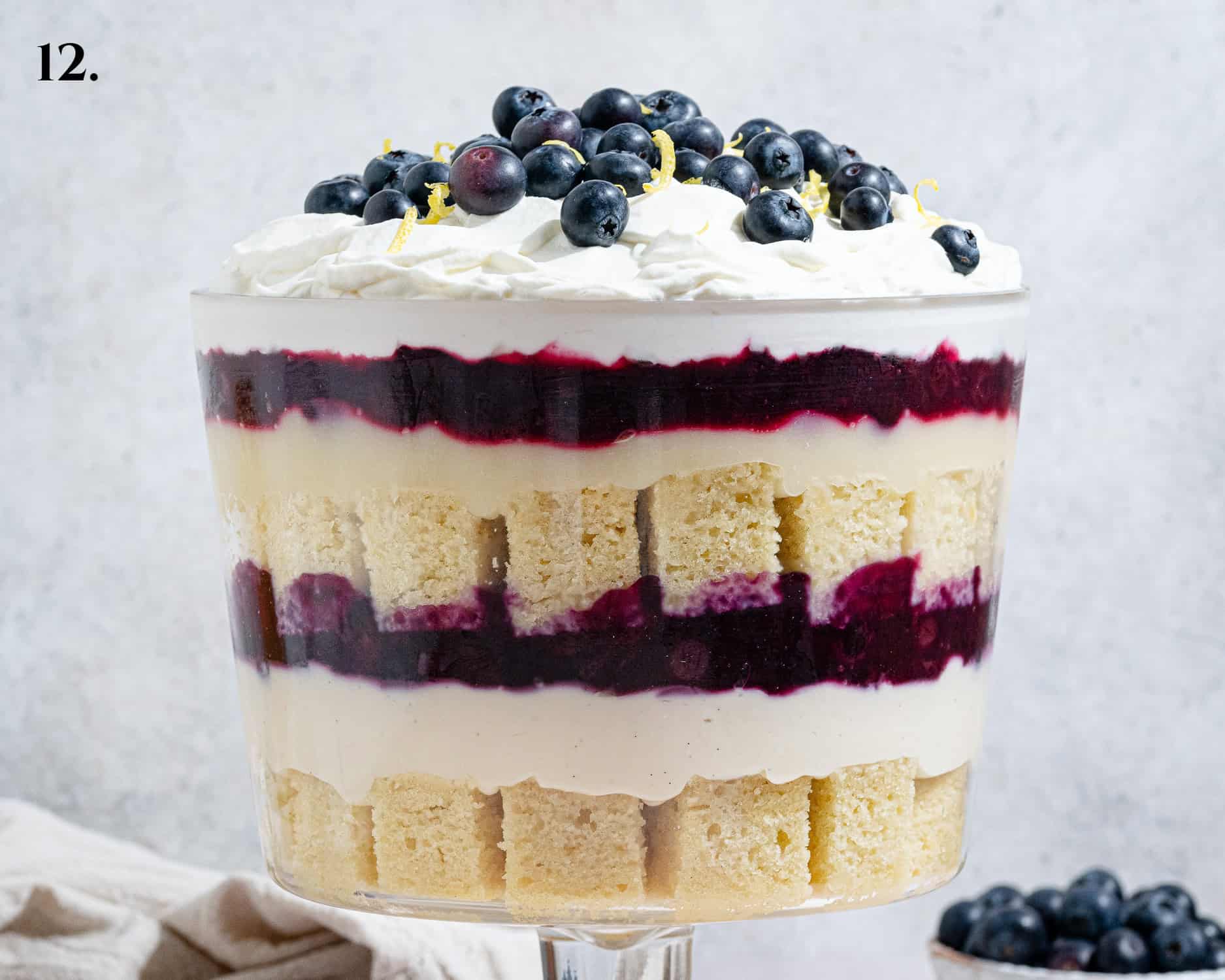 Step 12, the assembled trifle.