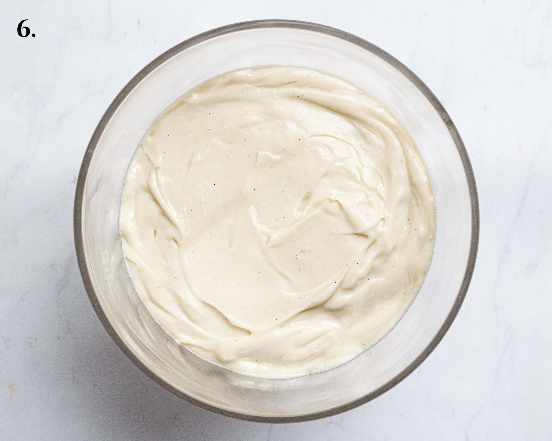 Step 6, the pastry cream layer.