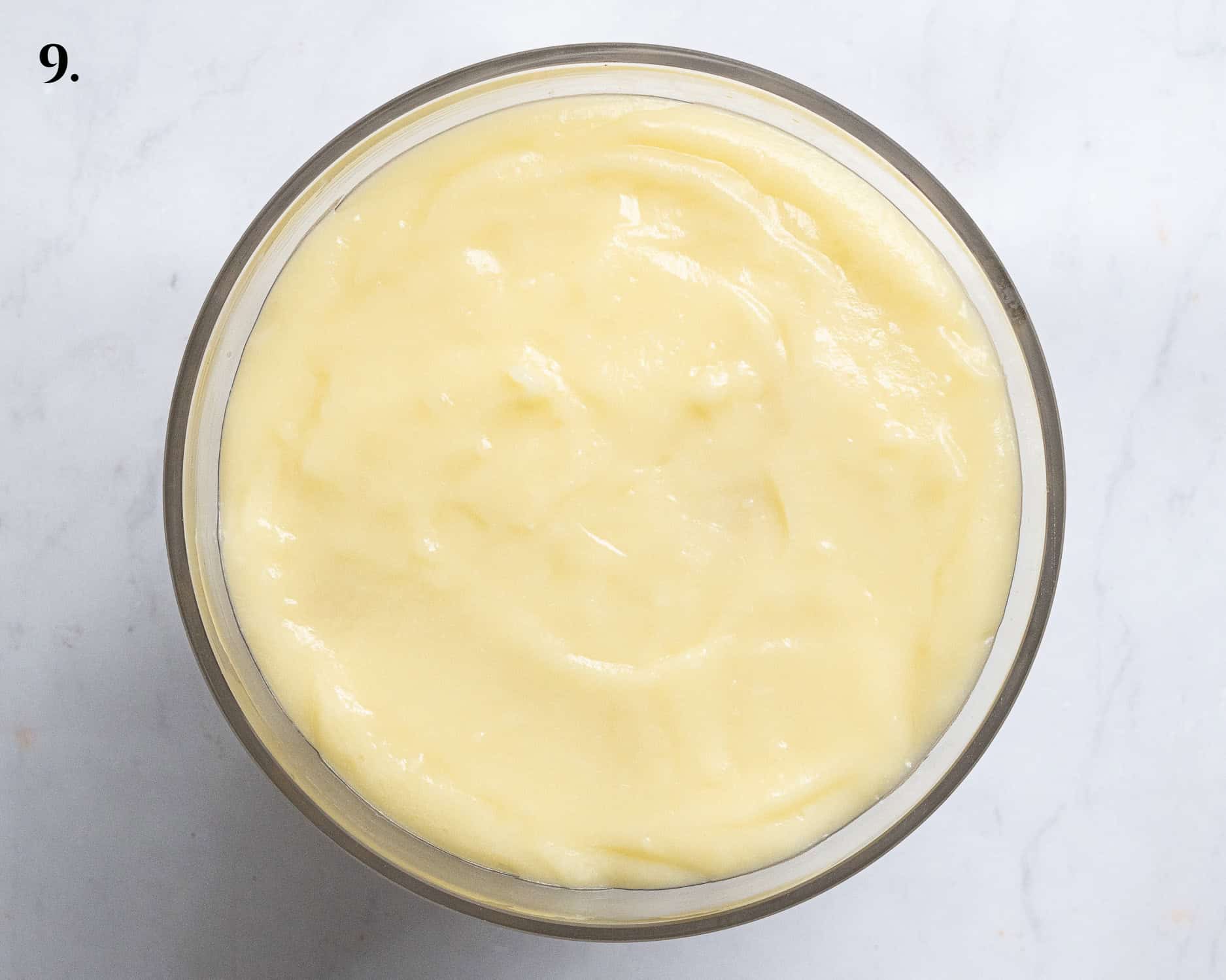 Step 9, the lemon curd layer.