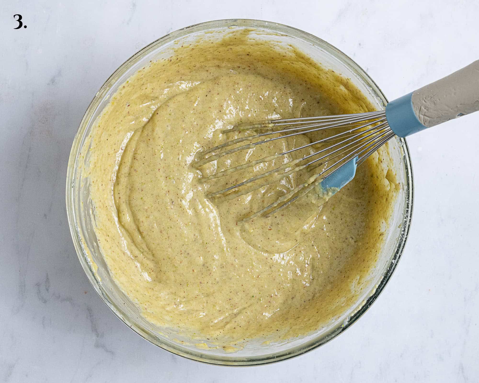 Step 3, the finished cake batter.